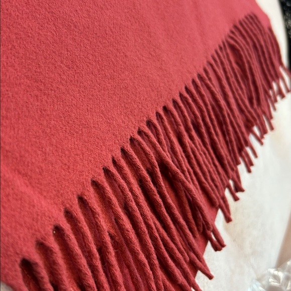 SOLD —CHANEL Cranberry Cashmere Scarf - Picture 6 of 6